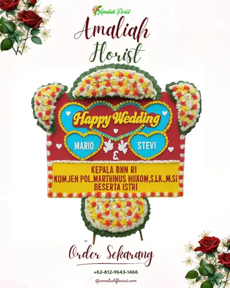Papan Bunga Pernikahan Gebangbunder